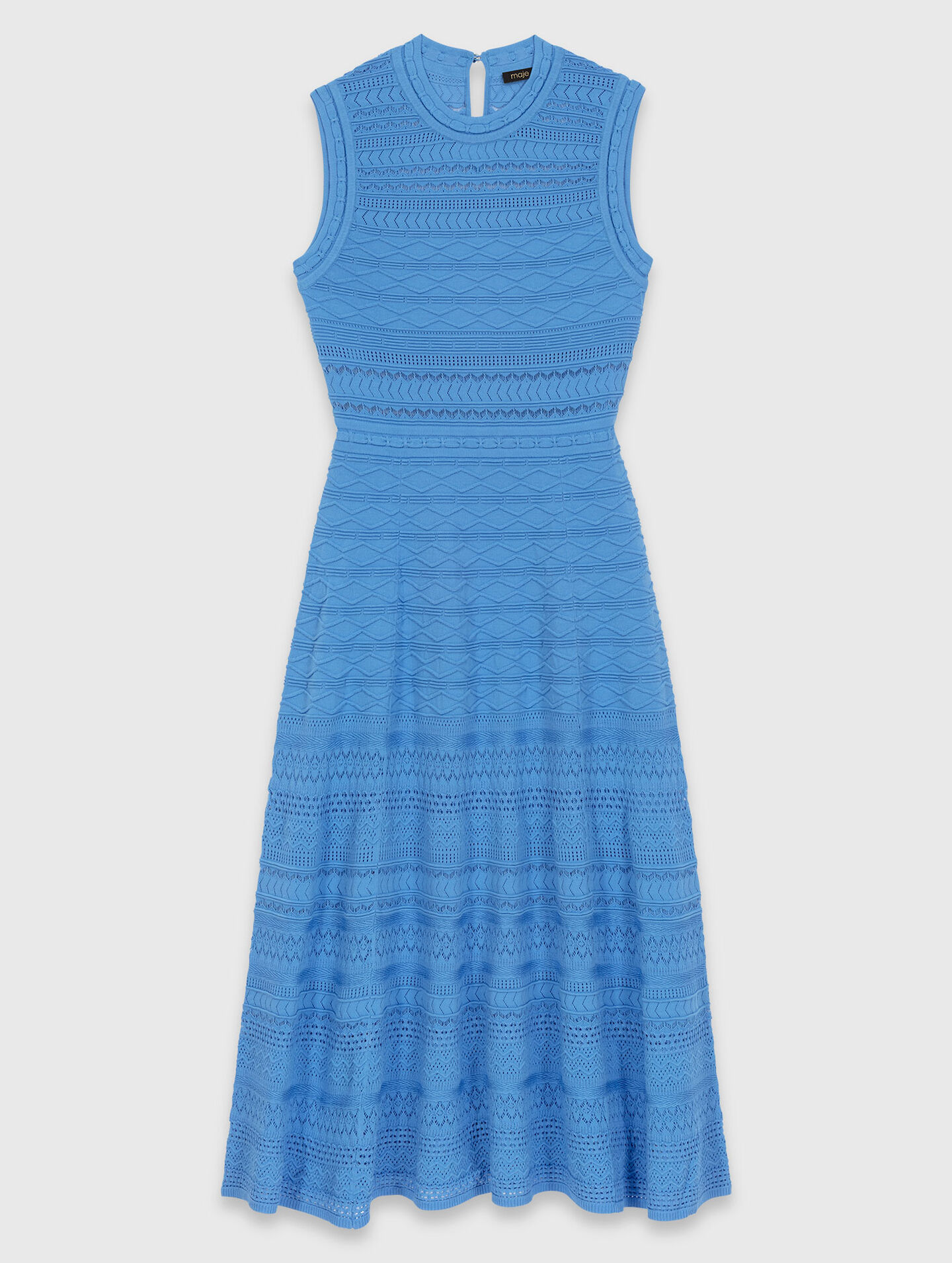 Pointelle knit maxi dress
